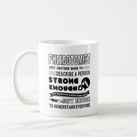 Phlebotomist Job-Tasse Kaffeetasse (Links)