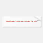 Phlebotomist können die Ader ablassen Autoaufkleber (Vorne)