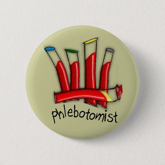Phlebotomist künstlerische button (Vorderseite)
