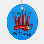 Phlebotomist künstlerische Weihnachtsverzierung Keramikornament (Links)