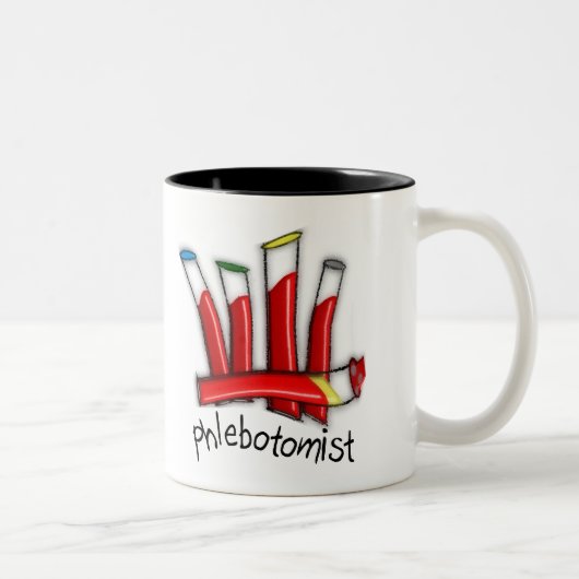 Phlebotomist künstlerische zweifarbige tasse (Rechts)
