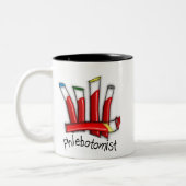 Phlebotomist künstlerische zweifarbige tasse (Links)