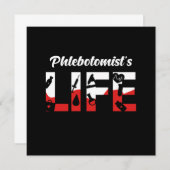 Phlebotomist Life Phlebotomy Spritze Blutgeschenk Einladung (Vorne/Hinten)