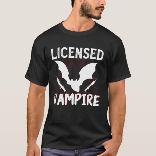 Phlebotomist lizenzierte Vampire Phlebotomie Tech  T-Shirt (Vorderseite)