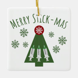 Phlebotomist Niedlicher Grüner Weihnachtsbaum Keramikornament