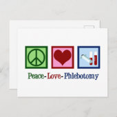 Phlebotomist Peace Liebe Phlebotomy Office Postkarte (Vorne/Hinten)
