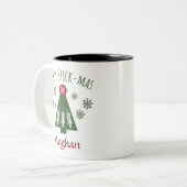 Phlebotomist Persönliche Niedliche Weihnachtsbaums Zweifarbige Tasse (Vorderseite Links)