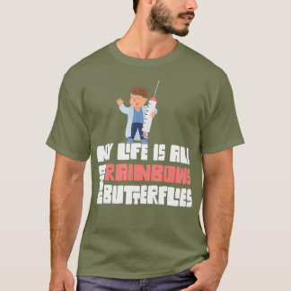 Phlebotomist Phlebotomie Rainbows und Schmetterlin T-Shirt