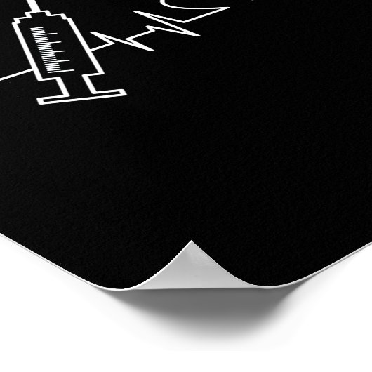 Phlebotomist Phlebotomist Phlebotomist Heartbeat Poster (Ecke)