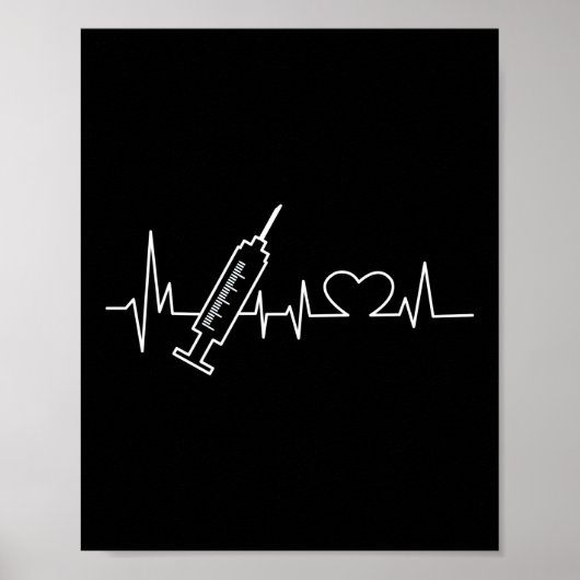 Phlebotomist Phlebotomist Phlebotomist Heartbeat Poster (Vorne)