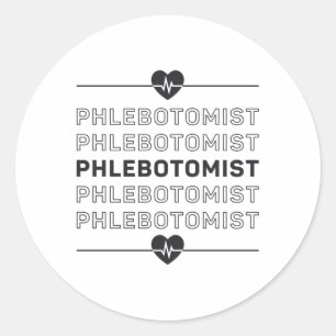Phlebotomist Phlebotomy Medical Nurse Doctor Gift Runder Aufkleber