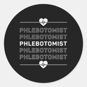 Phlebotomist Phlebotomy Nurse Doctor Medical Gift Runder Aufkleber