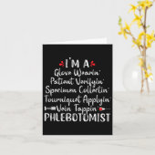 Phlebotomist Phlebotomy Techniker Funny Nurse Cli Karte (Gelbe Blume)