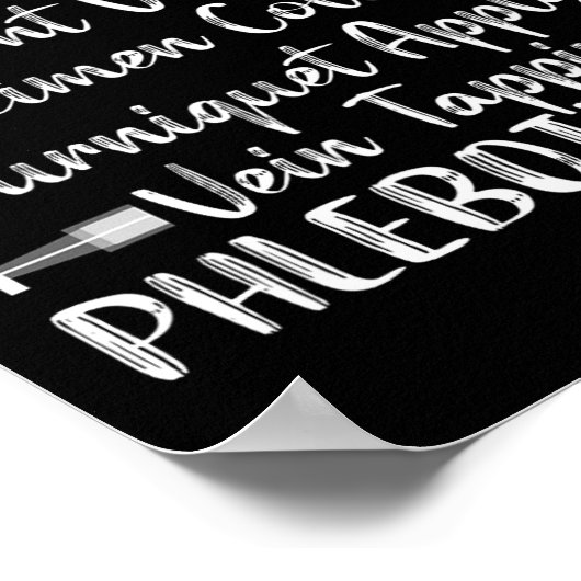 Phlebotomist Phlebotomy Techniker Funny Nurse Cli Poster (Ecke)