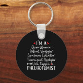 Phlebotomist Phlebotomy Techniker Funny Nurse Cli Schlüsselanhänger (Vorderseite)