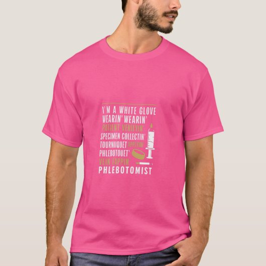 Phlebotomist Phlebotomy Techniker Funny Nurse Cli T-Shirt (Vorderseite)