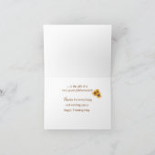 Phlebotomist Segen am Erntedank Sonnenblume Karte (Innenseite)