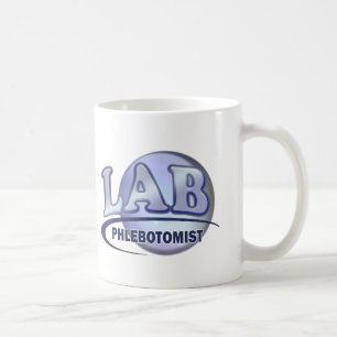 PHLEBOTOMIST Spaß-Blau LOGO Kaffeetasse