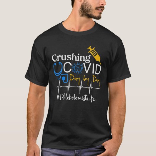 Phlebotomist Stethoscope Heartbeat T-Shirt (Vorderseite)