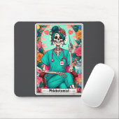 Phlebotomist Tarot Card Skeleton Phlebotomy Tech P Mousepad (Mit Mouse)