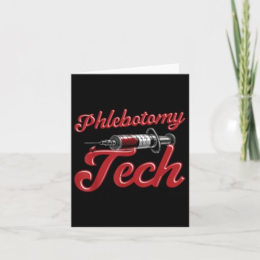 Phlebotomist Tech Technician Phlebotomy Tech Karte (Vorderseite)
