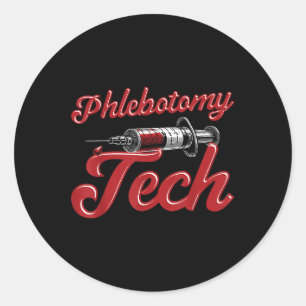 Phlebotomist Tech Technician Phlebotomy Tech Runder Aufkleber