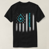 Phlebotomist US Flag Phlebotomy Techniker T-Shirt (Design vorne)