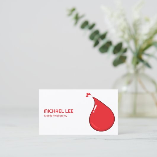 Phlebotomist Visitenkarte (Stehend Vorderseite)