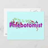 Phlebotomist "Wir sind so Vene" klemmt Menschen Postkarte (Vorne/Hinten)