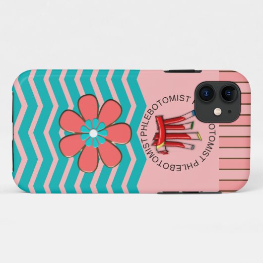 Phlebotomist Zickzack Entwurf Case-Mate iPhone Hülle (Rückseite (Horizontal))