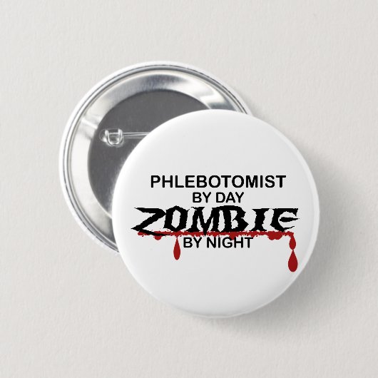 Phlebotomist Zombie Button (Vorne & Hinten)