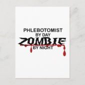 Phlebotomist Zombie Postkarte (Vorderseite)