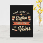 Phlebotomist zuerst trinke ich die Kaffeeplebotomi Karte (Gelbe Blume)