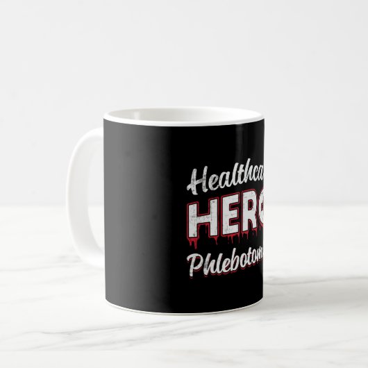 Phlebotomistin Krankenpflegeschenk Kaffeetasse (Vorderseite Links)