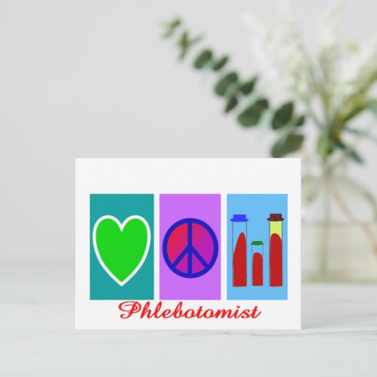 Phlebotomistische Geschenke Postkarte (Stehend Vorderseite)