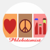 Phlebotomistische Geschenke Runder Aufkleber (Vorderseite)