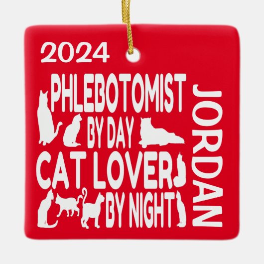 Phlebotomistische Lieben Cats CUSTOM Keramikornament (Vorderseite)