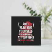 Phlebotomistische Spritze Medizin Phlebotomie Blut Einladung (Stehend Vorderseite)