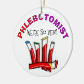 Phlebotomistische Weihnachtsdekoration Keramik Ornament (Links)