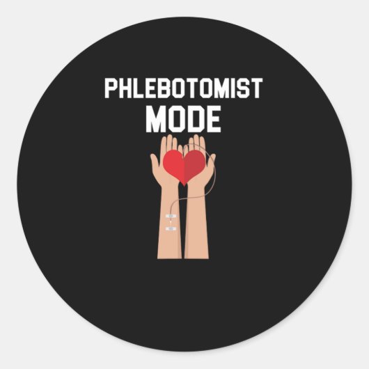 Phlebotomistischer Modus Blutkörperchen Spritze Ge Runder Aufkleber (Vorderseite)