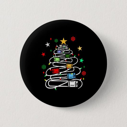 Phlebotomy Blood Tube Christmas Tree Phlebotomist Button (Vorderseite)