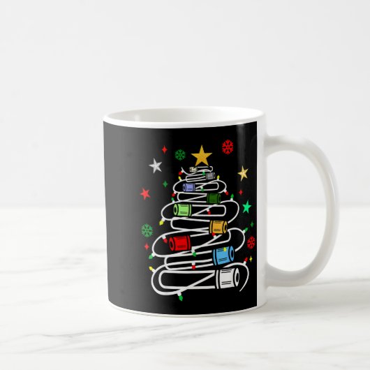 Phlebotomy Blood Tube Christmas Tree Phlebotomist  Kaffeetasse (Rechts)