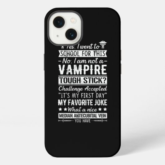 Phlebotomy S Phlebotomist Vampire iPhone Hülle (Rückseite)