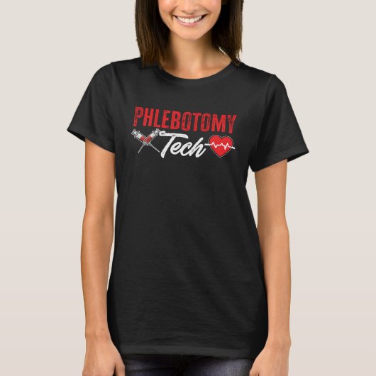 Phlebotomy Tech Phlebotomist Blood Technician T-Shirt (Vorderseite)