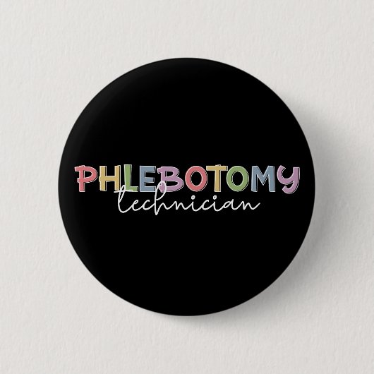 Phlebotomy Technician PBT Phlebotomie Tech Button (Vorderseite)