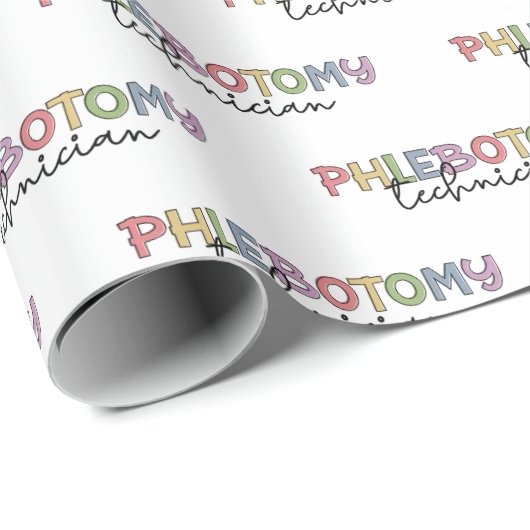 Phlebotomy Technician PBT Phlebotomie Tech Geschenkpapier (Rolleneckpunkt)
