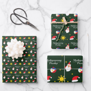 Phlippines Filipino Maligayang Pasko Geschenkpapier Set