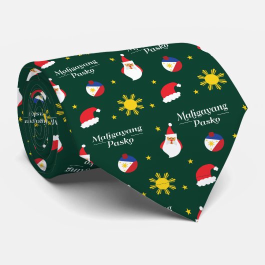 Phlippines Weihnachts Maligayang Pasko Tagalog Krawatte (Gerollt)