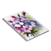 Phlox - Aquarellblumen Notizblock (Rechte Seite)