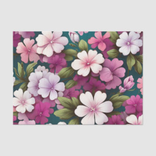 Phlox farbiges Muster Seidenpapier